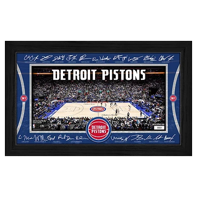 Highland Mint  Detroit Pistons 2025 Facsimile Signature Court Framed Picture