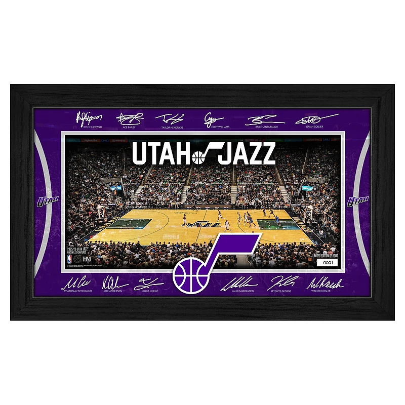 Highland Mint  Utah Jazz 2025 Signature Court Framed Picture