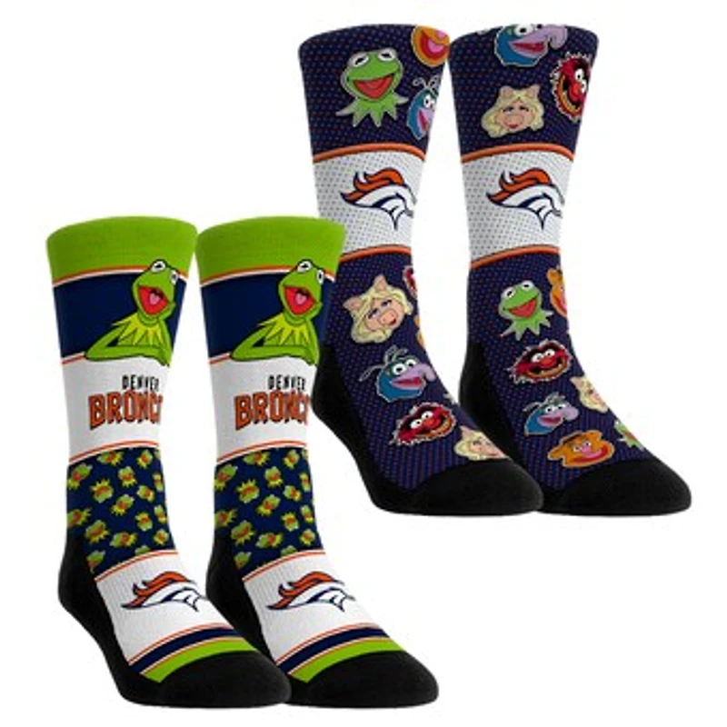 Youth Rock Em Socks Denver Broncos Muppets 2-Pack Crew Socks Set