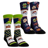 Youth Rock Em Socks Denver Broncos Muppets 2-Pack Crew Socks Set