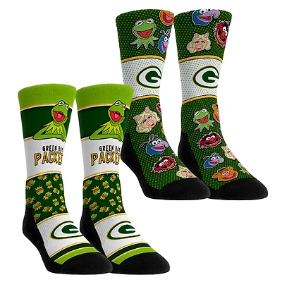 Youth Rock Em Socks Green Bay Packers Muppets 2-Pack Crew Socks Set