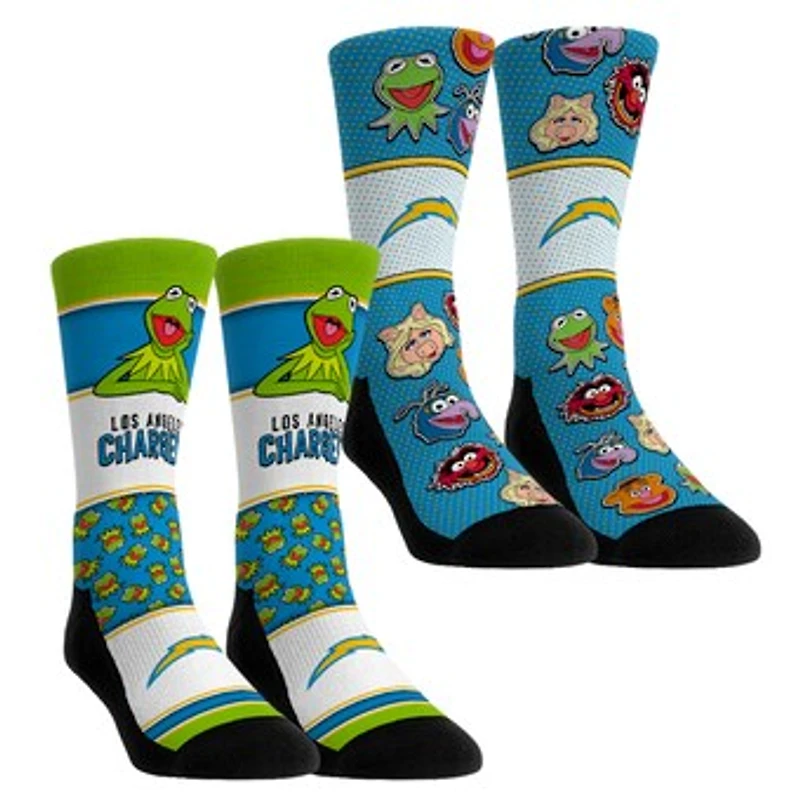 Youth Rock Em Socks Los Angeles Chargers Muppets 2-Pack Crew Socks Set