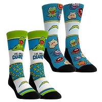 Youth Rock Em Socks Los Angeles Chargers Muppets 2-Pack Crew Socks Set