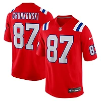 Men's Nike Rob Gronkowski  Red New England Patriots Alternate Retired Player Game Jersey