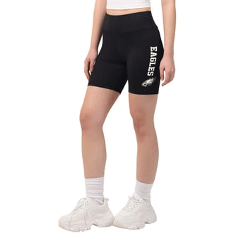 Women's Starter  Black Philadelphia Eagles Biker Shorts