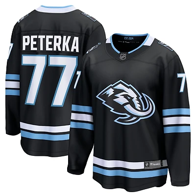 Men's Fanatics JJ Peterka Black Utah Mammoth Home Breakaway Jersey