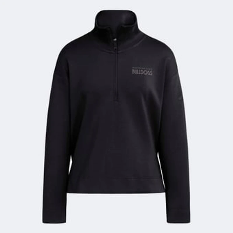Women's adidas  Black Mississippi State Bulldogs Soft Lux Quarter-Zip Top