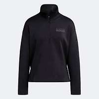 Women's adidas  Black Mississippi State Bulldogs Soft Lux Quarter-Zip Top