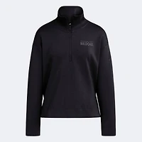 Women's adidas  Black Mississippi State Bulldogs Soft Lux Quarter-Zip Top