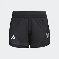 Women's adidas  Black NC State Wolfpack D4T Woven Training Shorts