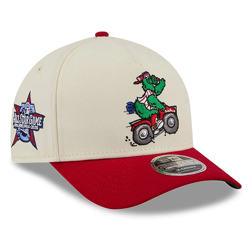 Men's New Era Cream/Red Philadelphia Phillies 2026 MLB All-Star Game Fan Pack Phanatic 9FORTY M-Crown Adjustable Hat