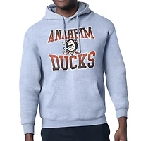 Men's Starter Gray Anaheim Ducks Comic Style Team Graphic Hoodie