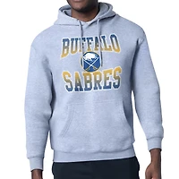 Men's Starter Gray Buffalo Sabres Comic Style Team Graphic Hoodie