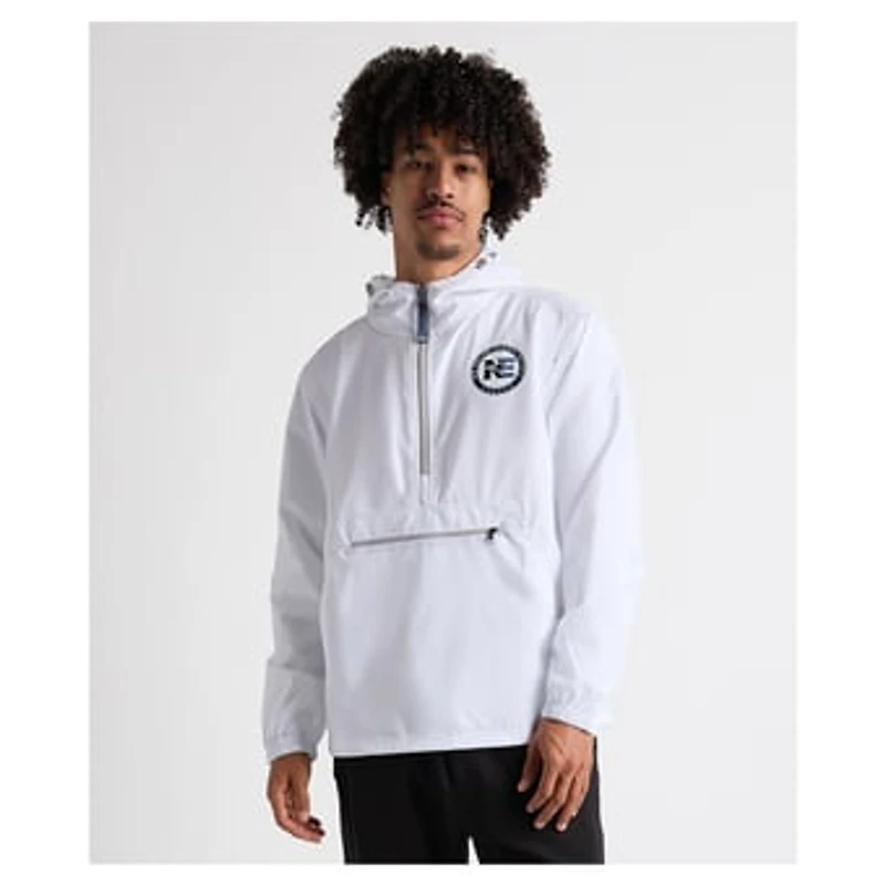 Men's Charles River x New England Patriots White Pack-N-Go Half-Zip Hoodie