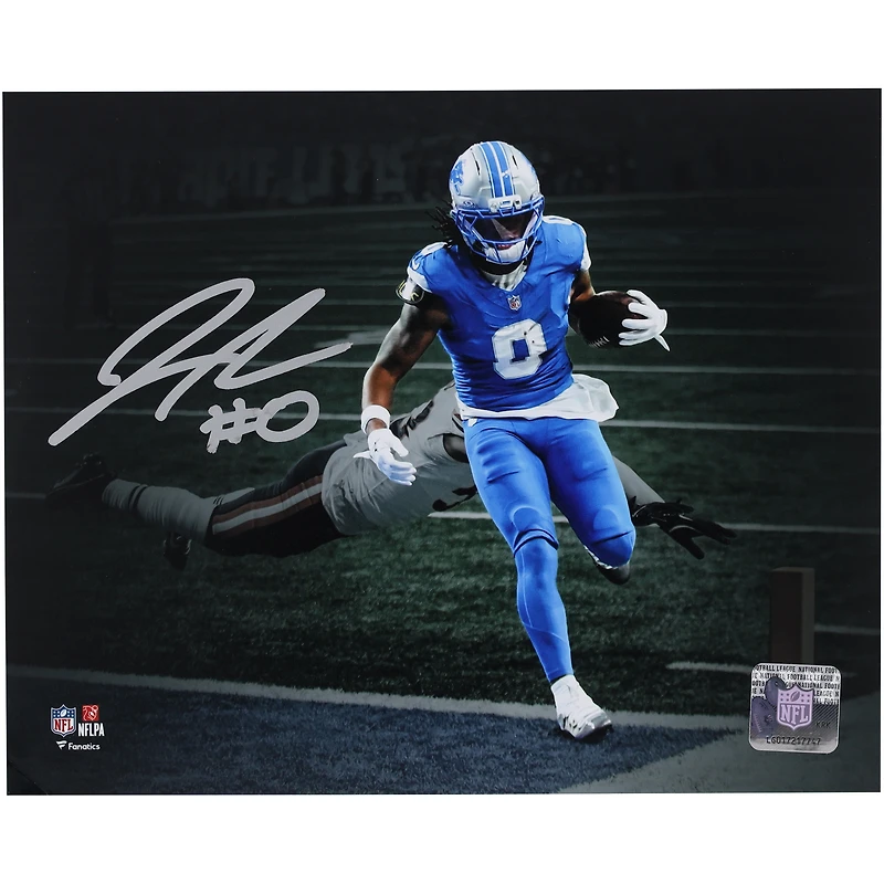 Jahmyr Gibbs Detroit Lions Autographed 8" x 10" Touchdown Spotlight Photograph