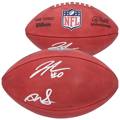 Jahmyr Gibbs & David Montgomery Detroit Lions Autographed Wilson Duke Full Color Football