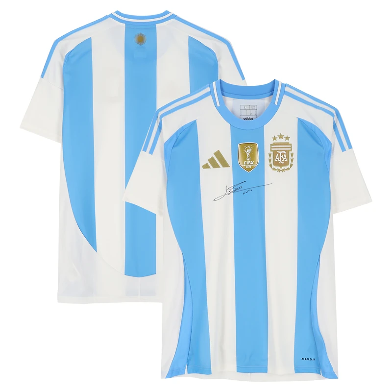 Lionel Messi Argentina National Team Autographed 2024-25 Home adidas Jersey