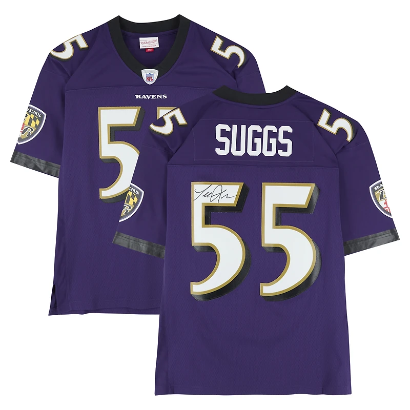 Terrell Suggs Baltimore Ravens Autographed Purple Mitchell & Ness 2003 Legacy Jersey