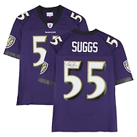 Terrell Suggs Baltimore Ravens Autographed Purple Mitchell & Ness 2003 Legacy Jersey