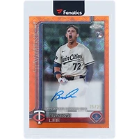 Brooks Lee Minnesota Twins Autographed 2025 Topps Chrome Logofractor Orange Refractor #RA-BL #25/25 Rookie Card
