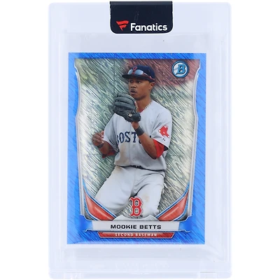 Mookie Betts Boston Red Sox 2014 Bowman Chrome Mini Blue Refractor #BM-BRS4 #4/250 Card