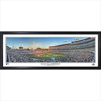 Los Angeles Dodgers 2025 World Series 13.5" x 39" Game Three Opening Ceremony Framed Panorama
