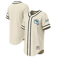 Men's Stitches Natural Miami Marlins Throwback Fashion Jersey