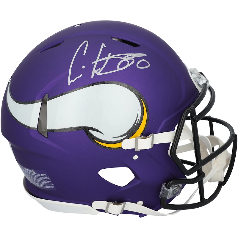 Cris Carter Minnesota Vikings Autographed Riddell Speed Authentic Helmet