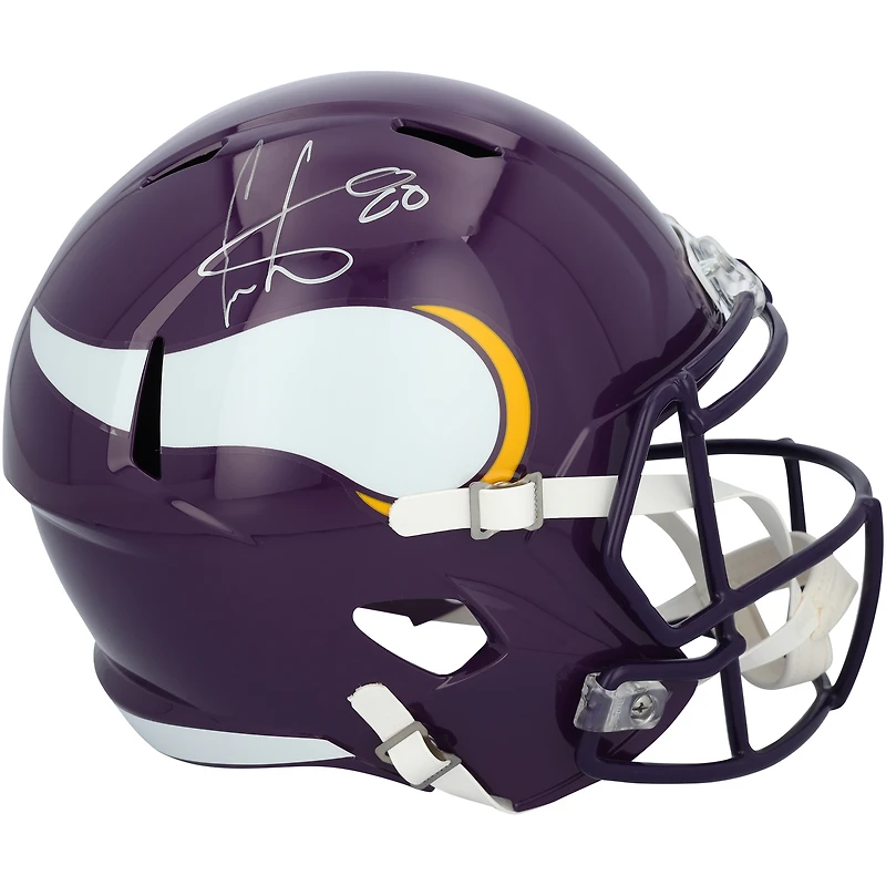 Cris Carter Minnesota Vikings Autographed Riddell 1983-2001 Throwback Speed Replica Helmet