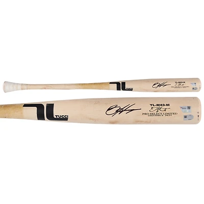 Bryce Harper Philadelphia Phillies Autographed Game-Used Tan Tucci Broken Bat from the 2025 MLB Season