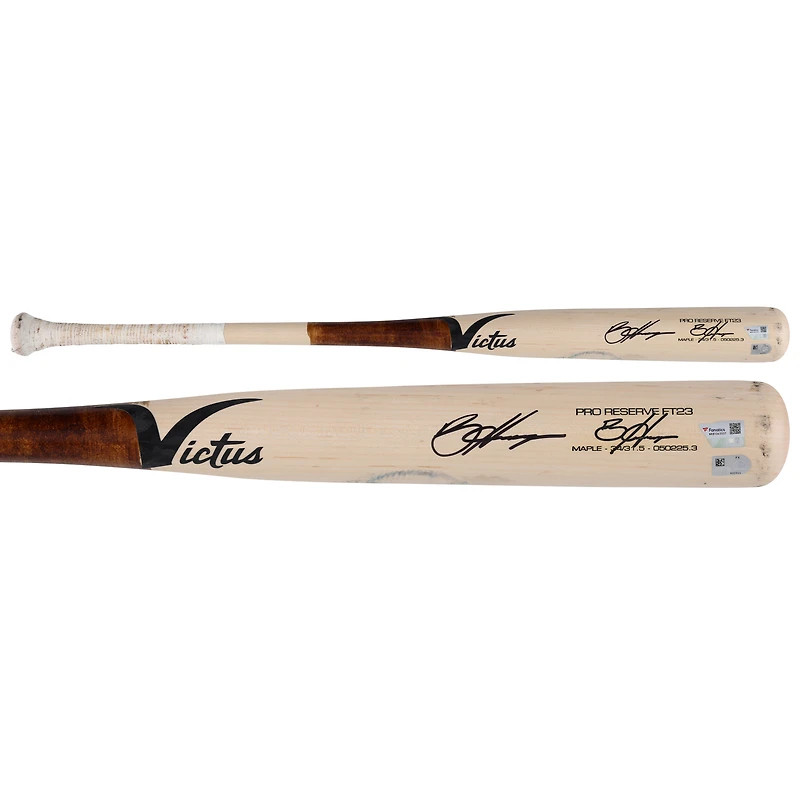 Bryce Harper Philadelphia Phillies Autographed Game-Used Tan Victus Bat from the 2025 MLB Season