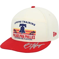 Bryce Harper Philadelphia Phillies Autographed Player-Worn Tan New Era Cap from 2025 MLB Spring Training
