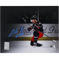Zach Werenski Columbus Blue Jackets Autographed 8" x 10" Navy Jersey Celebration Spotlight Photograph