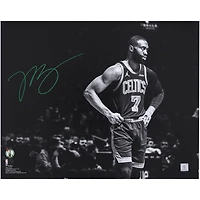 Jaylen Brown Boston Celtics Autographed 16" x 20" Black & White Photograph - Signed in Green Ink