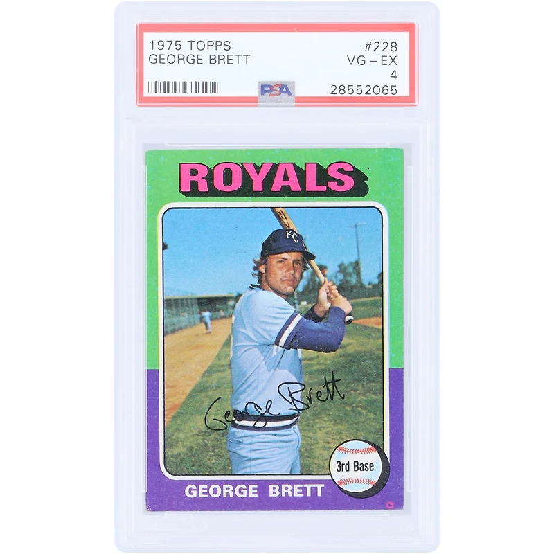George Brett Kansas City Royals 1975 Topps #228 PSA Authenticated 4 Rookie Card