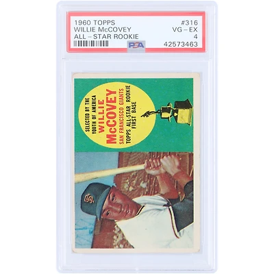 Willie McCovey San Francisco Giants 1960 Topps #316 PSA Authenticated 4 Rookie Card