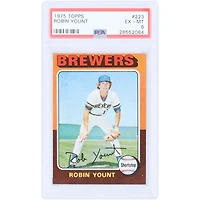 Robin Yount Milwaukee Brewers 1975 Topps #223 PSA Authenticated 6 Rookie Card