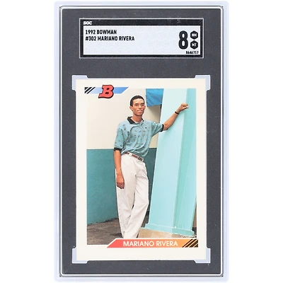 Mariano Rivera New York Yankees 1992 Bowman #302 SGC Authenticated 8 Rookie Card