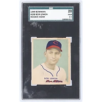 Bob Lemon Cleveland Indians 1949 Bowman #238 SGC Authenticated 1.5 Rookie Card
