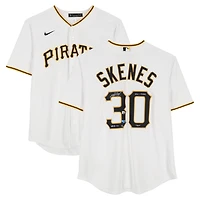 Paul Skenes Pittsburgh Pirates Autographed White Nike Replica Jersey with Multiple Inscriptions - Limited Edition of 10