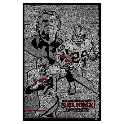 Deacon Jones Foundation John Madden, Willie Brown, Fred Biletnikoff Las Vegas Raiders 24" x 36" Super Bowl XI Fine Art Print by Artist Reilly Kawaasaki