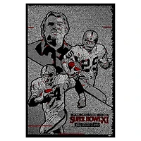 Deacon Jones Foundation John Madden, Willie Brown, Fred Biletnikoff Las Vegas Raiders 24" x 36" Super Bowl XI Fine Art Print by Artist Reilly Kawaasaki