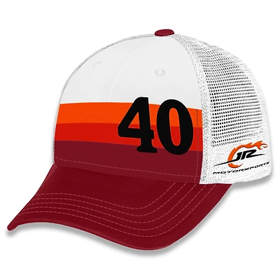 Unisex JR Motorsports Official Team Apparel White/Red Justin Allgaier Traveller Whiskey Big Number Trucker Adjustable Hat