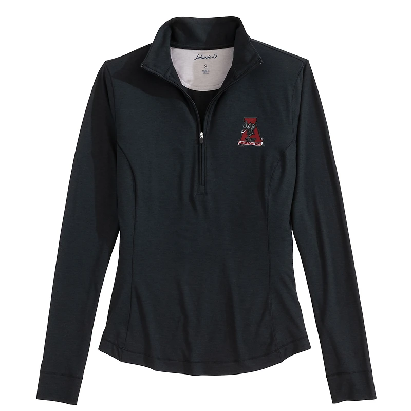 Women's johnnie-O Black Alabama Crimson Tide Susie Half Zip Pullover