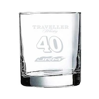 JR Motorsports Traveller Whiskey 14oz. Round Rocks Glass