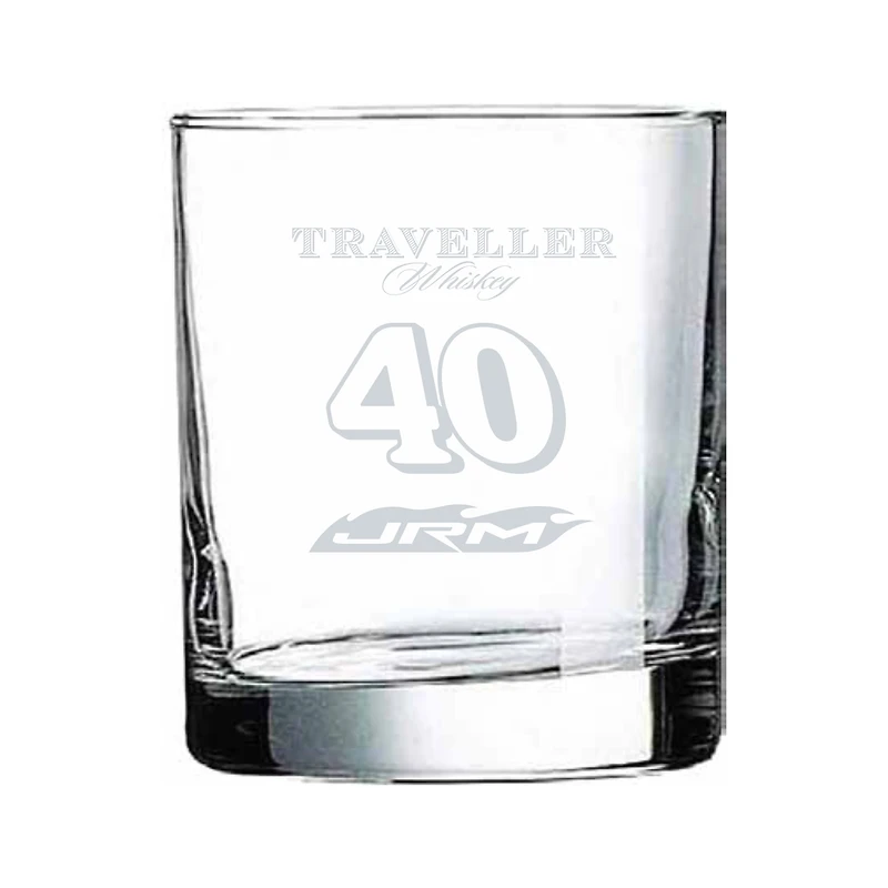 JR Motorsports Traveller Whiskey 14oz. Round Rocks Glass