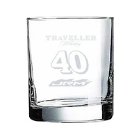 JR Motorsports Traveller Whiskey 14oz. Round Rocks Glass