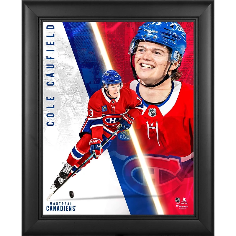 Cole Caufield Montreal Canadiens Framed 13" x 16" Radiance Collage