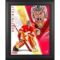 Dustin Wolf Calgary Flames Framed 13" x 16" Radiance Collage