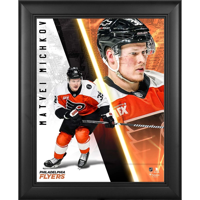 Matvei Michkov Philadelphia Flyers Framed 13" x 16" Radiance Collage